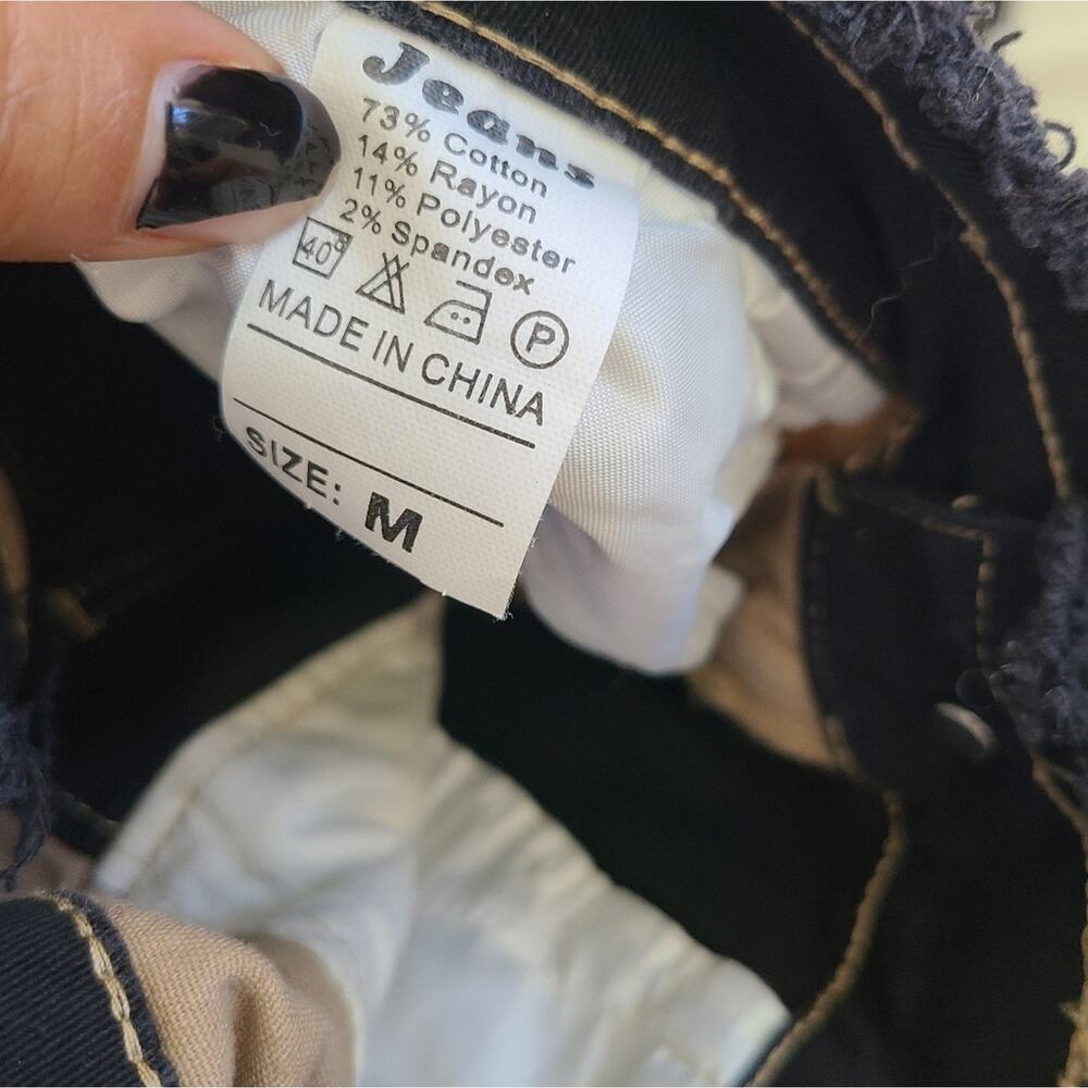 N/C Women's Color Block Patchwork Stretch Casual Trousers Size M - Picture 5 of 10